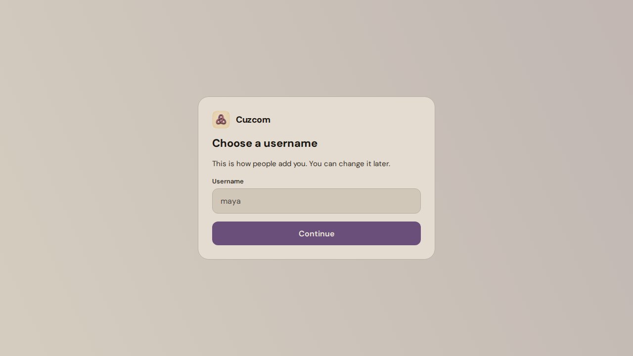 Cuzcom — Private chats for the people you actually talk to.