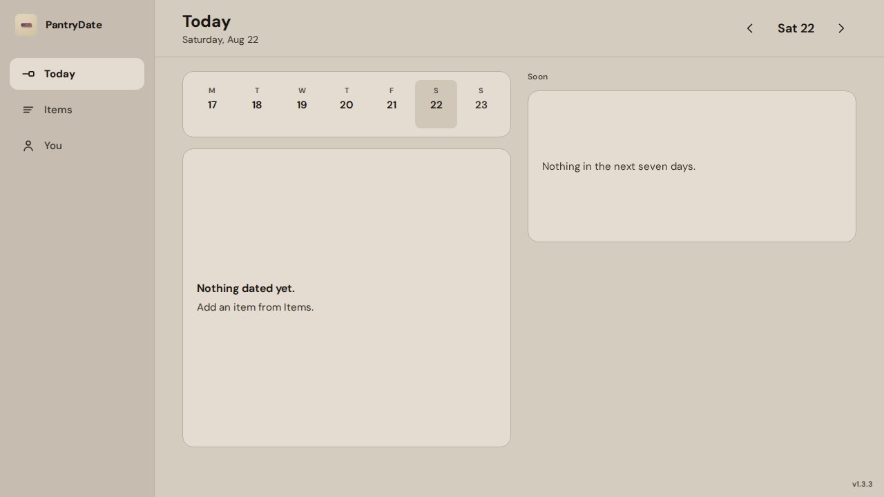 PantryDate — Know what expires before it does.